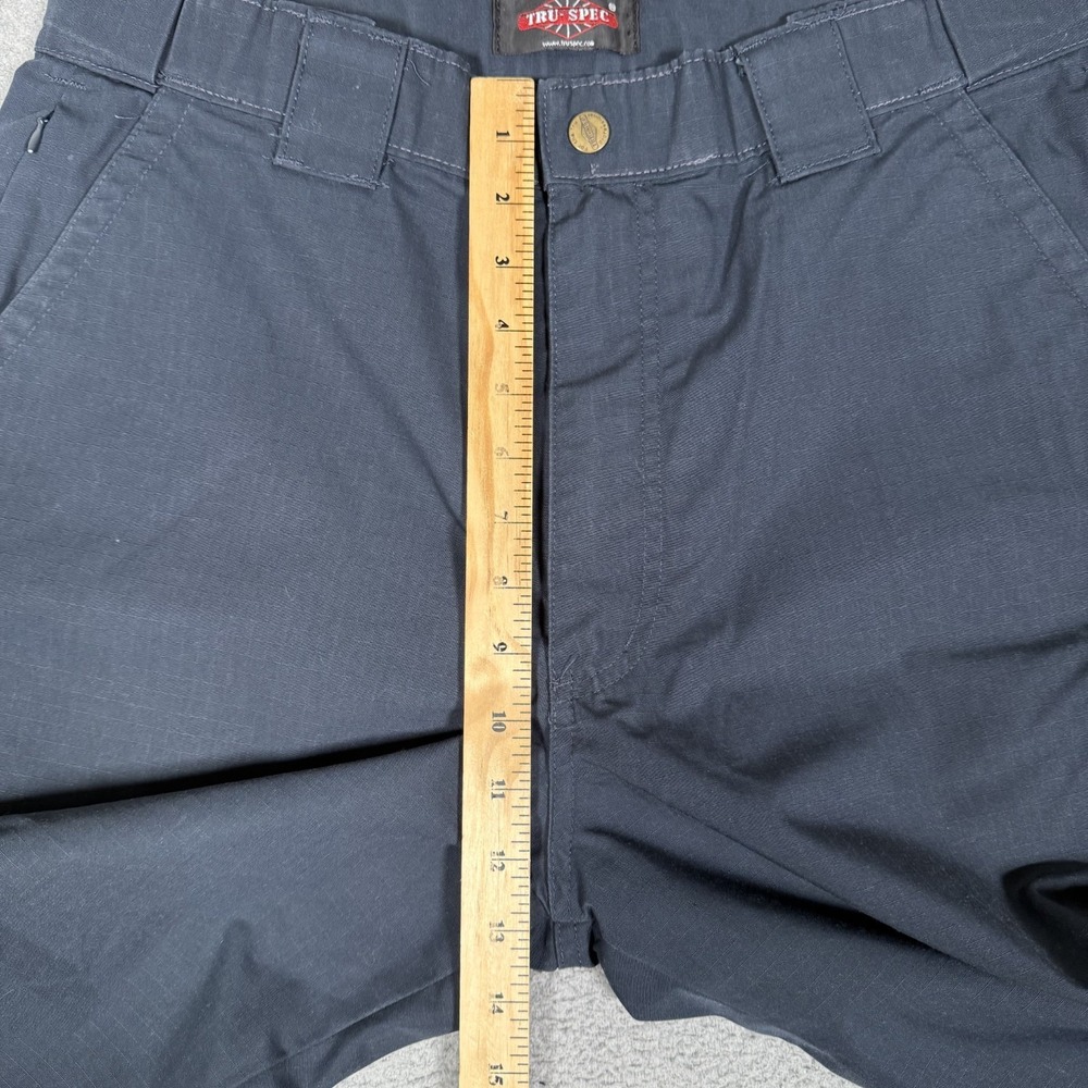 Tru Spec Pants Mens 34x30 Blue Cargo Utility Ripstop Zip Work Adjustable Waist - Picture 6 of 11